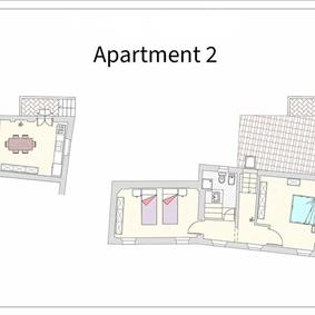 A selection of 2-3 bedroom apartments with shared pool near Florence, Sleeps 4-6